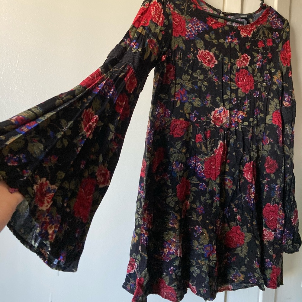Floral dress (could be worn as a top for tall ppl)